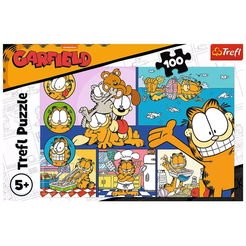 TREFL Puzzel 100 - Lazy Garfield