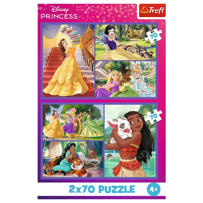 TREFL Puzzel - 2x70 - Fairytale Days - Disney Princess 34440