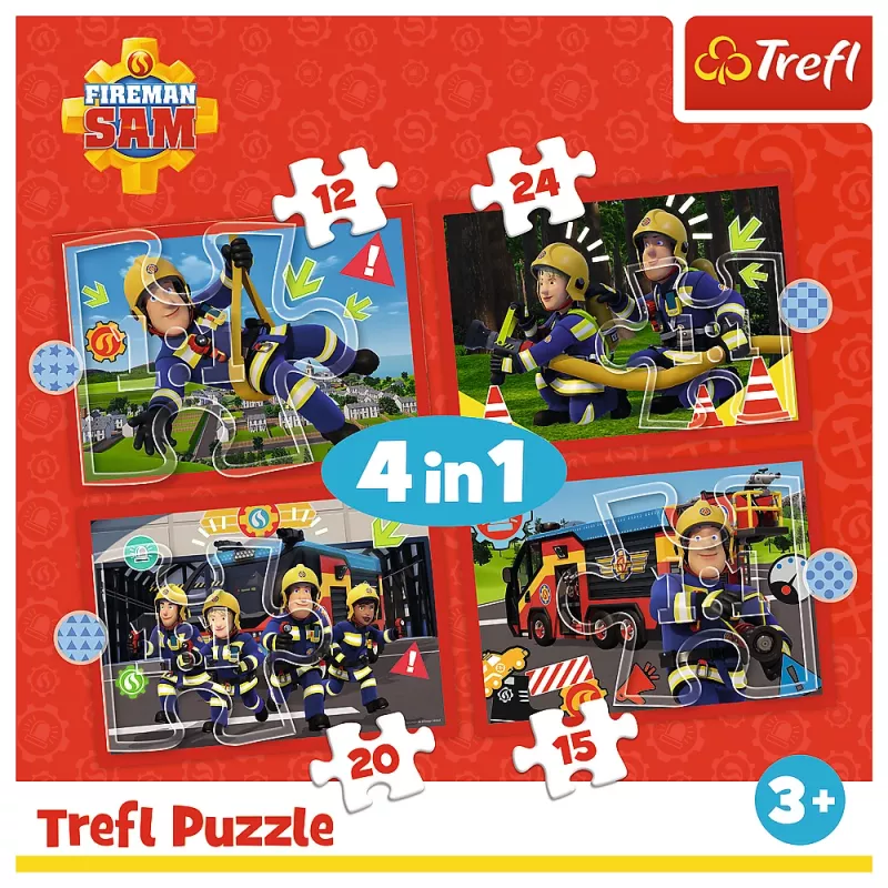 TREFL PUZZEL 4-in-1 Puzzel - Adventures of Fireman Sam