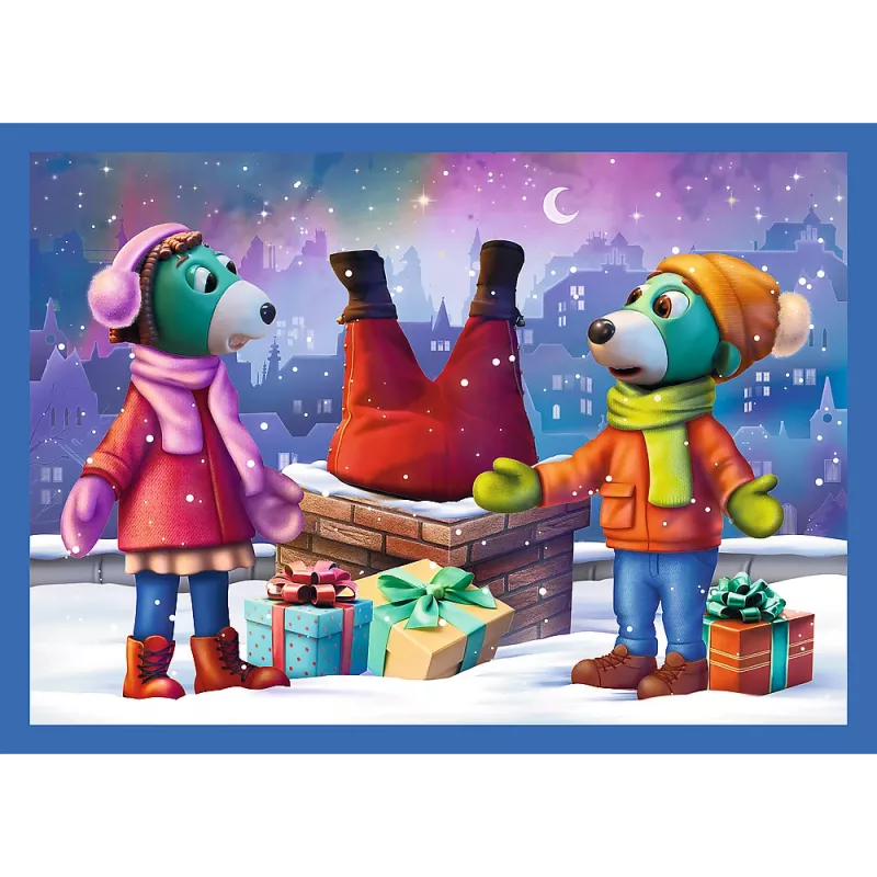 TREFL PUZZEL 4-in-1 Puzzel – Es schneit bei den Trefliks – Trefl 34657