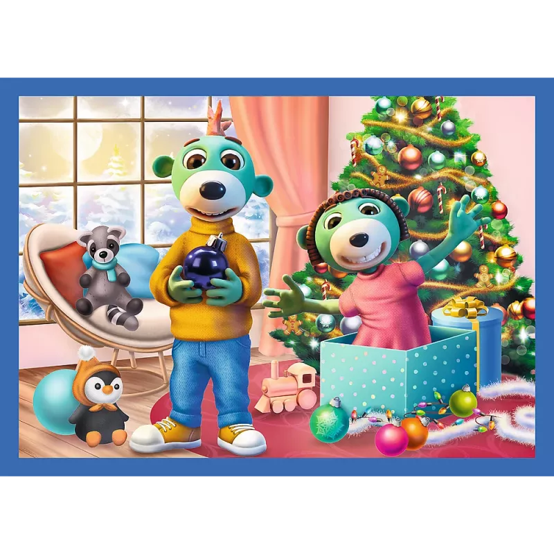 TREFL PUZZEL 4-in-1 Puzzel – Es schneit bei den Trefliks – Trefl 34657