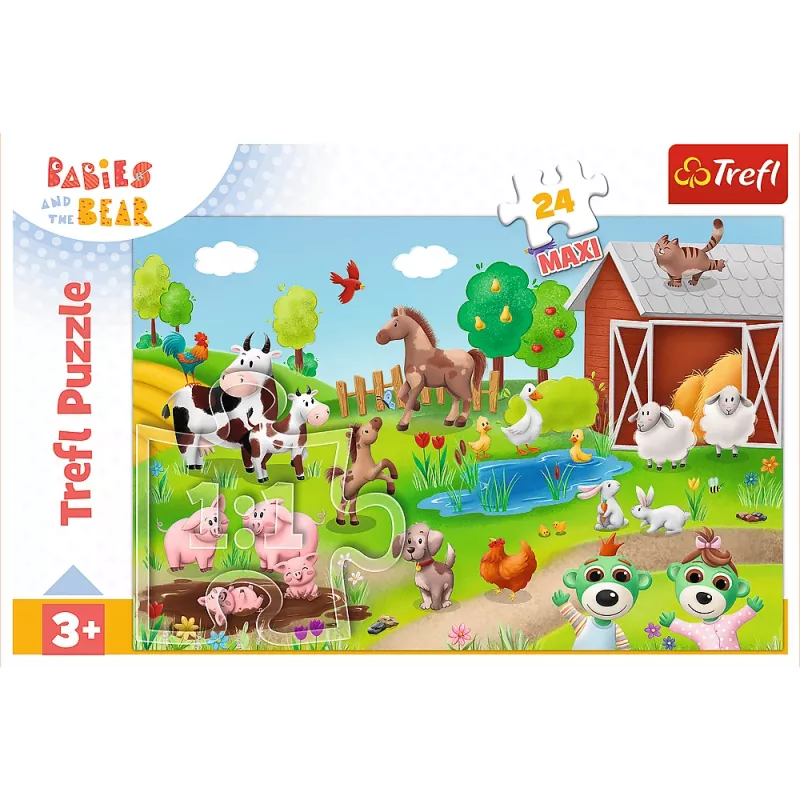 TREFL PUZZLE Puzzel 24 Maxi – Little Ones and Animals – Trefl 14372