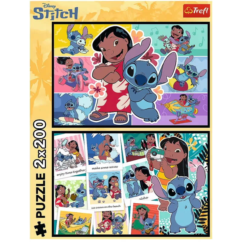 TREFL PUZZLE Puzzel - 2x200 - Stitch's Merry Life - Disney Lilo and Stitch 13334