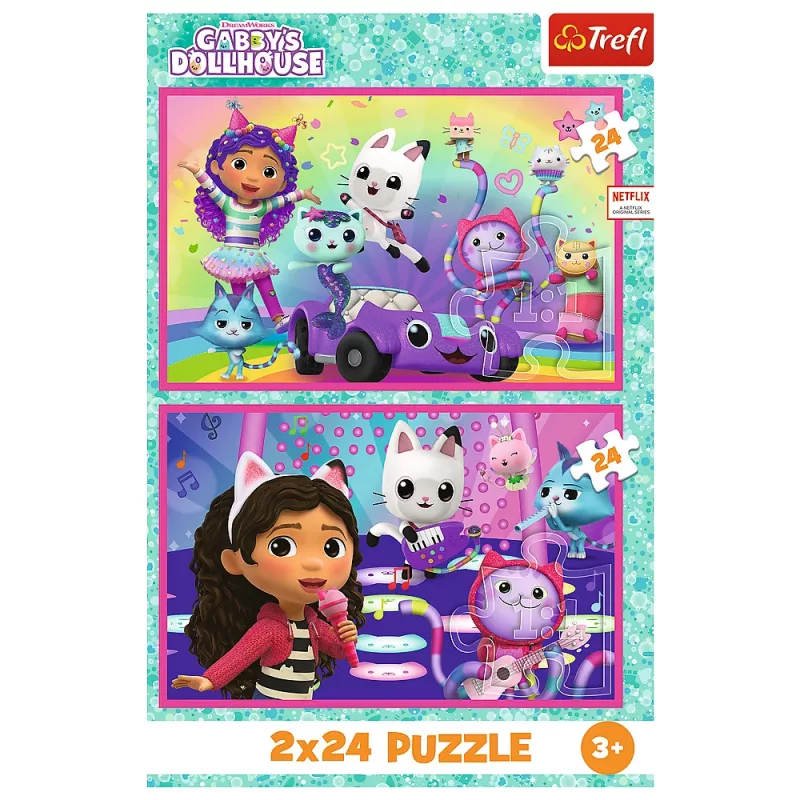 TREFL PUZZLE Puzzel - 2x24 - Fun with Gabby - Universal Gabbys Dollhouse Trefl 34433