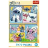 TREFL PUZZLE Puzzel 2x70 There's no boredom with Stitch Disney Lilo Stitch Trefl 34444