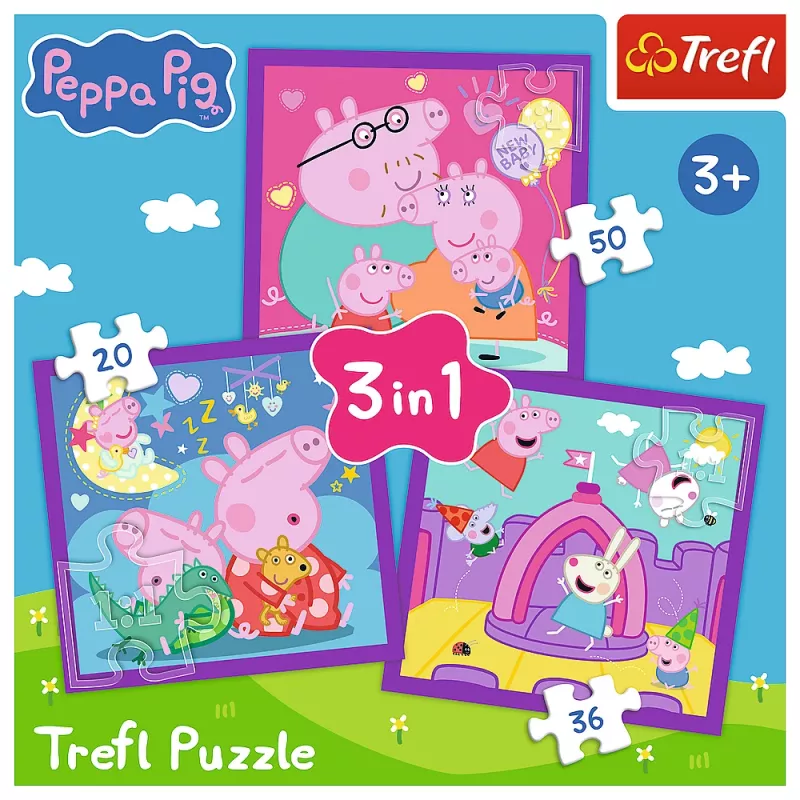 TREFL PUZZLE puzzel - 3 in 1 - Peppa Pig's Habits Trefl 34893