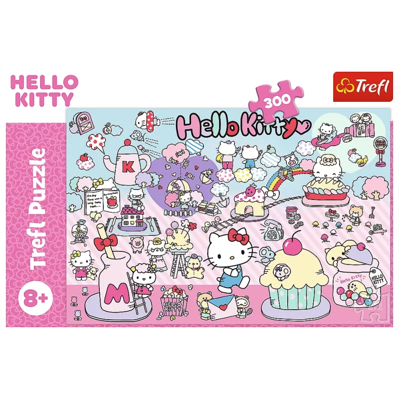 TREFL Puzzel – 300 stukjes – Ontdek de wereld van Hello Kitty – Hello Kitty Trefl 23031