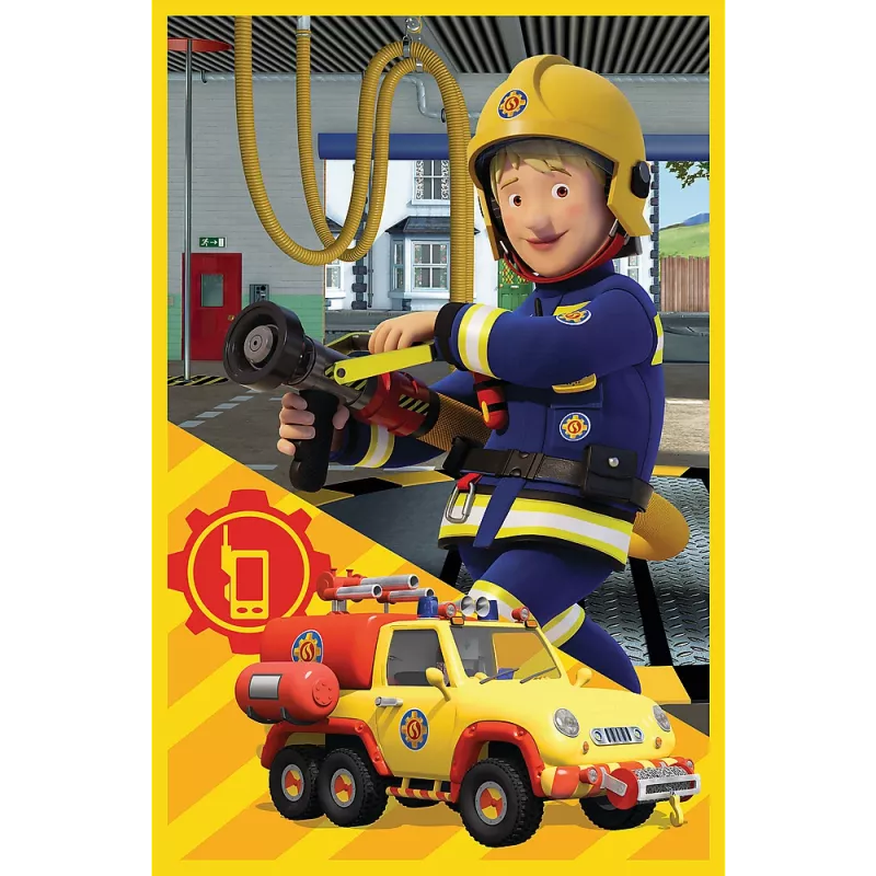 TREFL PUZZLE puzzel - 3x50 - Fireman Sam brandweerkazerne bemanning