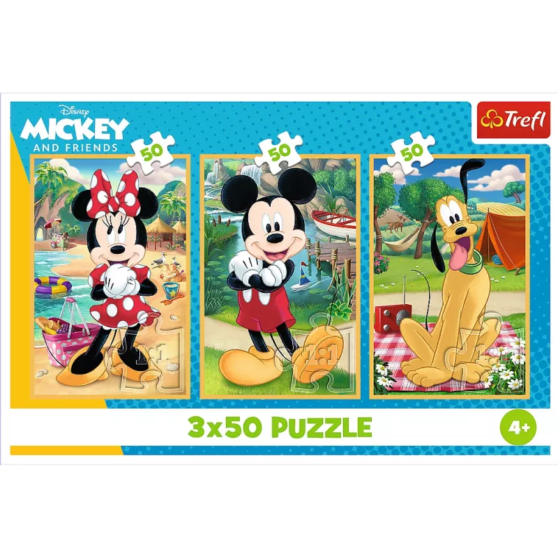 TREFL PUZZLE puzzel - 3x50 - Muizen op vakantie Disney Trefl 34881
