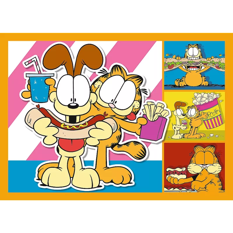 TREFL Puzzel 4-in-1 – Garfield Loves Lasagna – Trefl 34673