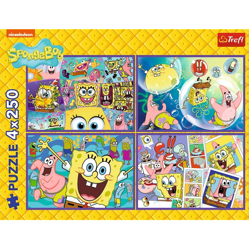 TREFL PUZZLE Puzzel - 4x250 - SpongeBob's Crazy World Trefl 13342