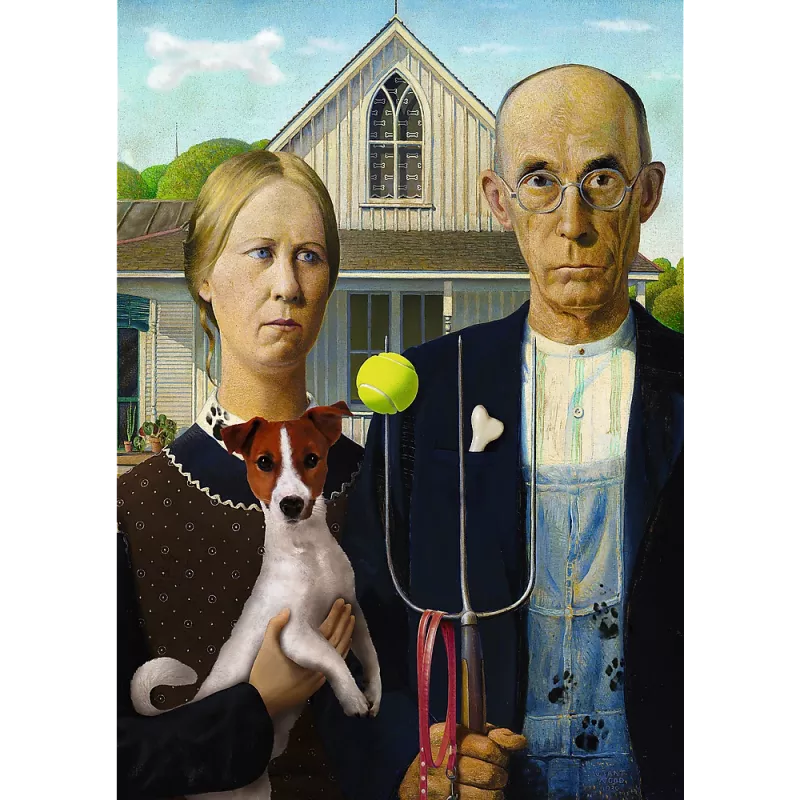 TREFL PUZZLE puzzel - 500 - American Gothic: Dog Edition Trefl 37526