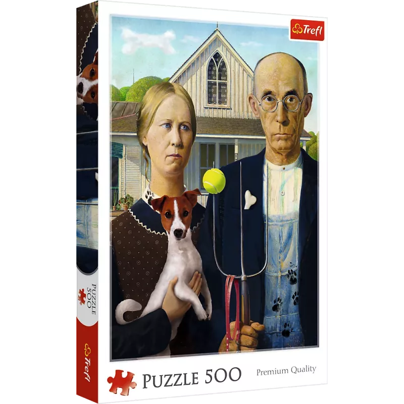 TREFL PUZZLE puzzel - 500 - American Gothic: Dog Edition Trefl 37526