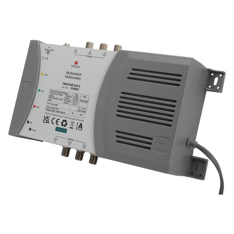 TRIAX TMS 5/6S multiswitch 4 SAT + 1 TER ingang, 6 uitgangen