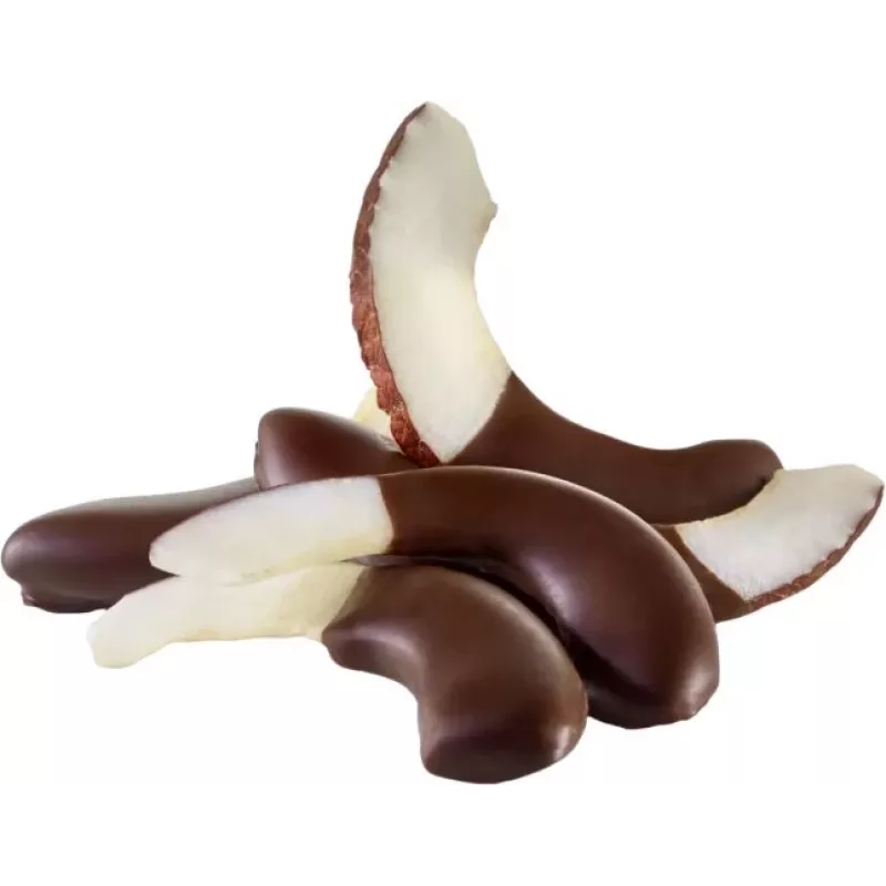 Tropicks gedroogde kokosnoten met pure chocolade 100g - tropische fruitsnack