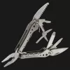 True Utility Minimulti 10-in-1 zakmultitool met tang, mes, zaag, schroevendraaiers, flessenopener, sleutelhangoog, zilver