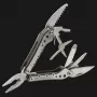 True Utility Minimulti 10-in-1 zakmultitool met tang, mes, zaag, schroevendraaiers, flessenopener, sleutelhangoog, zilver