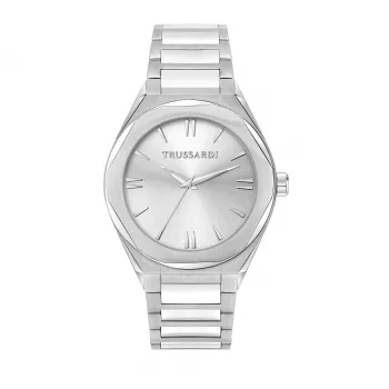 Trussardi heren T-Light quartz horloge R2453156006 42mm blauwe wijzerplaat bruin leer