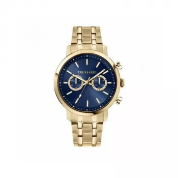 Trussardi herenhorloge R2453147002 43mm blauwe wijzerplaat leren band
