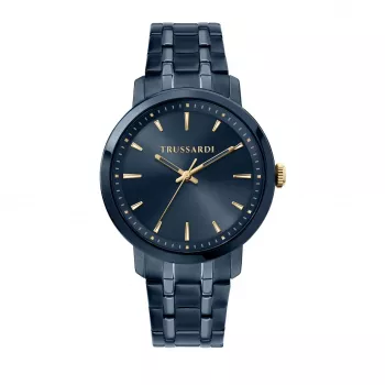 Trussardi herenhorloge R2453147007 41mm RVS blauwe wijzerplaat