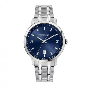 Trussardi herenhorloge R2453147010 41mm roestvrij staal blauwe wijzerplaat