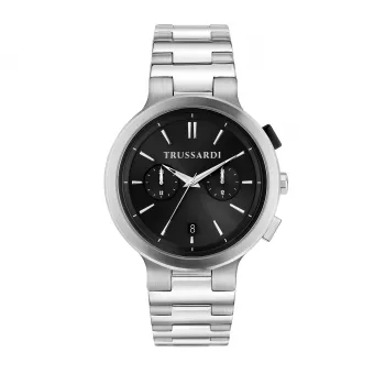 Trussardi herenhorloge R2453164006 43mm blauwe wijzerplaat leren band