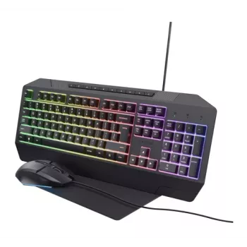 Trust GXT 791 toetsenbord- en muisset, USB, QWERTZ Duits, zwart (25284)