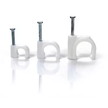 TRYTYT FLOP-O7 ronde kabelklem met nagel, 7 mm, wit, 100 stuks