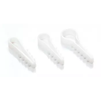 TRYTYT UWO-10 ronde kabelclips, 100-pack, wit, 10 mm max., nagelbevestiging, PP met verzinkte stalen nagel