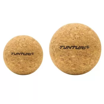 Tunturi kurk massagebal set 2x 60 mm – natuurlijk bruin triggerpoint- & fascia release ballen
