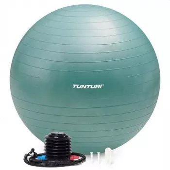 Tunturi gymnastiekbal met pomp, 90 cm, anti-burst, petrol