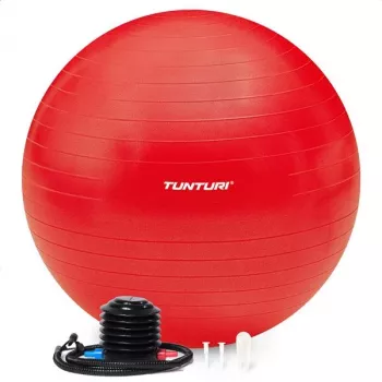 Tunturi Gymball Anti Burst trainingsbal met pomp 55 cm, rood