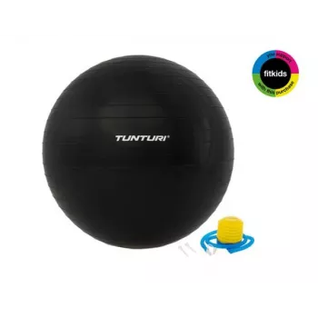 Tunturi Gymball trainingsbal met pomp 75 cm zwart
