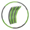 Tunturi Hula Hoop opvouwbare fitnesshoepel - 100 cm, 1,2 kg, grijs/groen