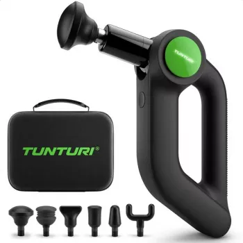 Tunturi MG70 Massage Gun Pro - percussiemassageapparaat, 20 snelheden, 6 opzetstukken, 2500mAh accu
