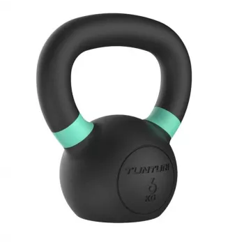 Tunturi Platinum 6kg gietijzeren kettlebell – poedercoating met ergonomische grip