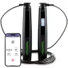 Tunturi smart springtouw met LCD-display en app-connectiviteit, verstelbaar 2,95 m, zwart