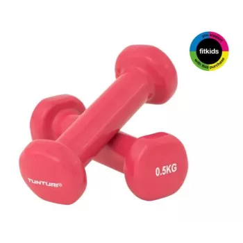 Tunturi Vinyl dumbbells 0,5 kg, Roze, 2 stuks