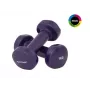 Tunturi vinyl dumbbells 1 kg paars – set van 2