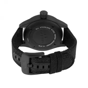 TW STEEL VS41-Volante Heren quartz horloge 45mm zwarte wijzerplaat leren band