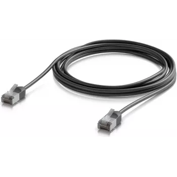 UBIQUITI UACC-CABLE-PATCH-OUTDOOR-C6A-3M-BK ultradunne afgeschermde Cat6a patchkabel voor buiten (3 m, zwart)