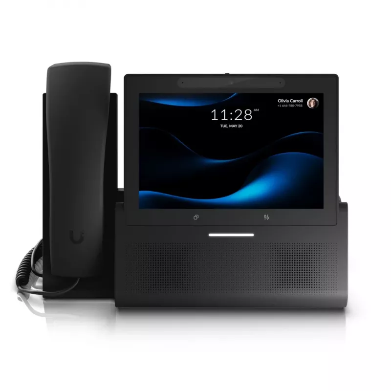 Ubiquiti UniFi Talk UTP-G3-Touch-Enterprise VoIP-touchscreen tafeltelefoon, zwart, Wi-Fi