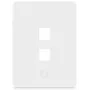 Ubiquiti Universal Keystone wandplaat Clean, aanpasbare afwerking, 2-poorts verticaal (UACC-WP-KEYSTONE-V-2P)