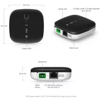 UBIQUITI WAVE-FIBER-ONU-20 GPON ONT 2,5 Gbps tot 20 km, 20-pack