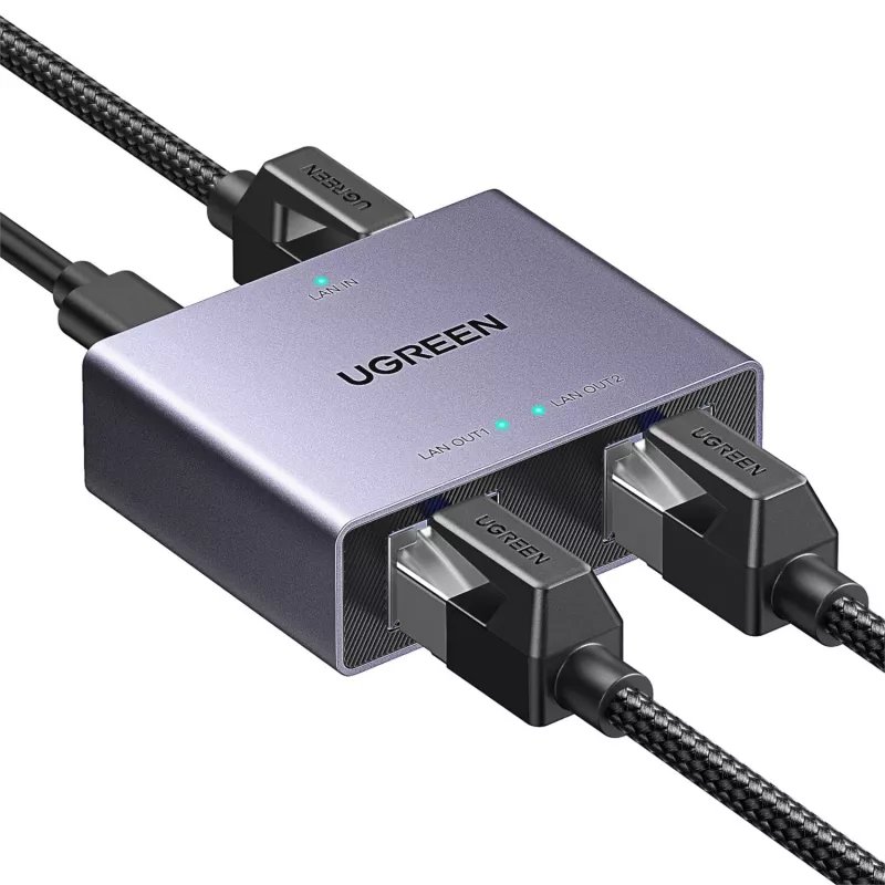 UGREEN NW301 1-to-2 Gigabit Ethernet splitter, 1000 Mbps, RJ45