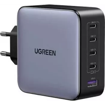 UGREEN 100W GaN Tech 5-in-1 snellader, 4x USB-C & 1x USB-A, zwart (35536)