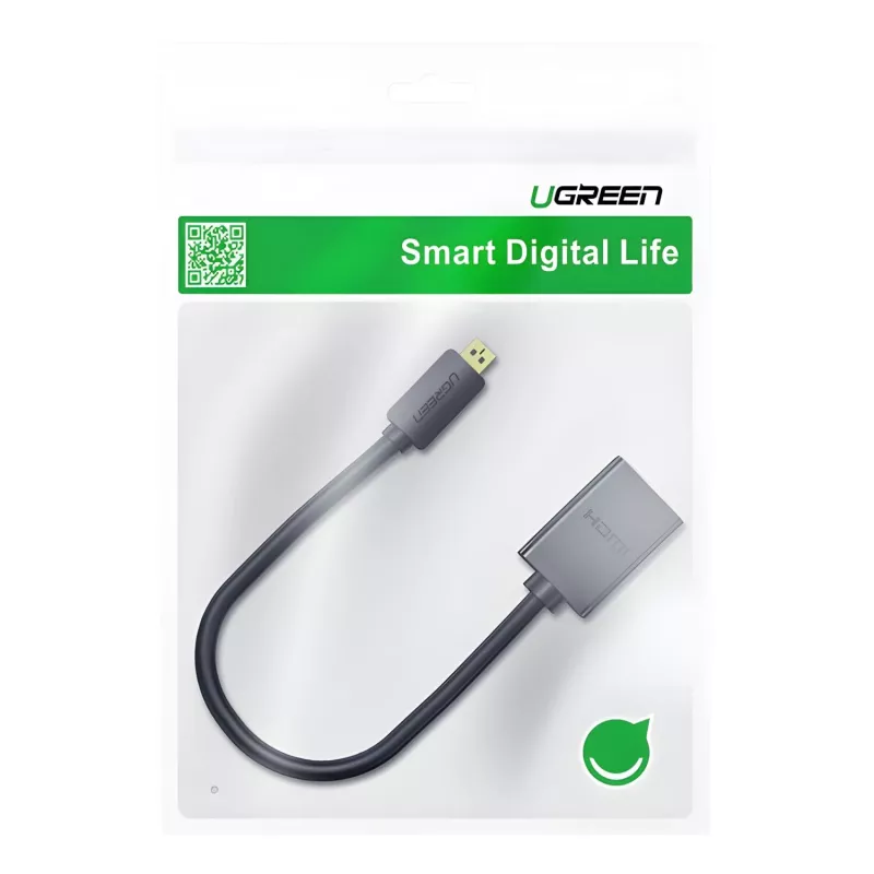 UGREEN 20134-20134 micro-HDMI-stekker naar HDMI-bus adapter - zwart