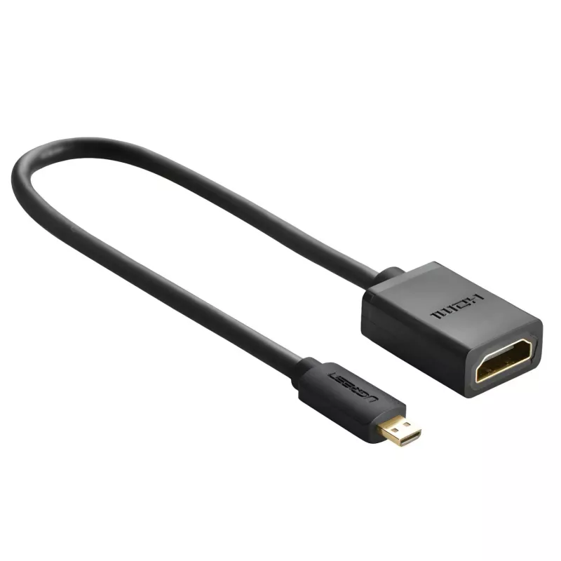 UGREEN 20134-20134 micro-HDMI-stekker naar HDMI-bus adapter - zwart