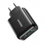 UGREEN 2xUSB-A 36W QC3.0 wandlader zwart CD161