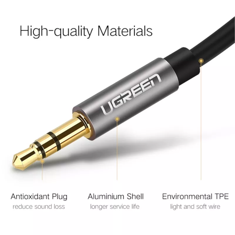 UGREEN 3,5mm Aux-kabel, 2 m